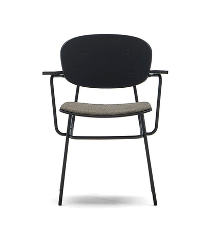 Allred Collaborative - BlascoVila - Fosca Arm Chair - Upholstered Seat - Fosca Arm Chair - Upholstered Seat - 200004-BLK