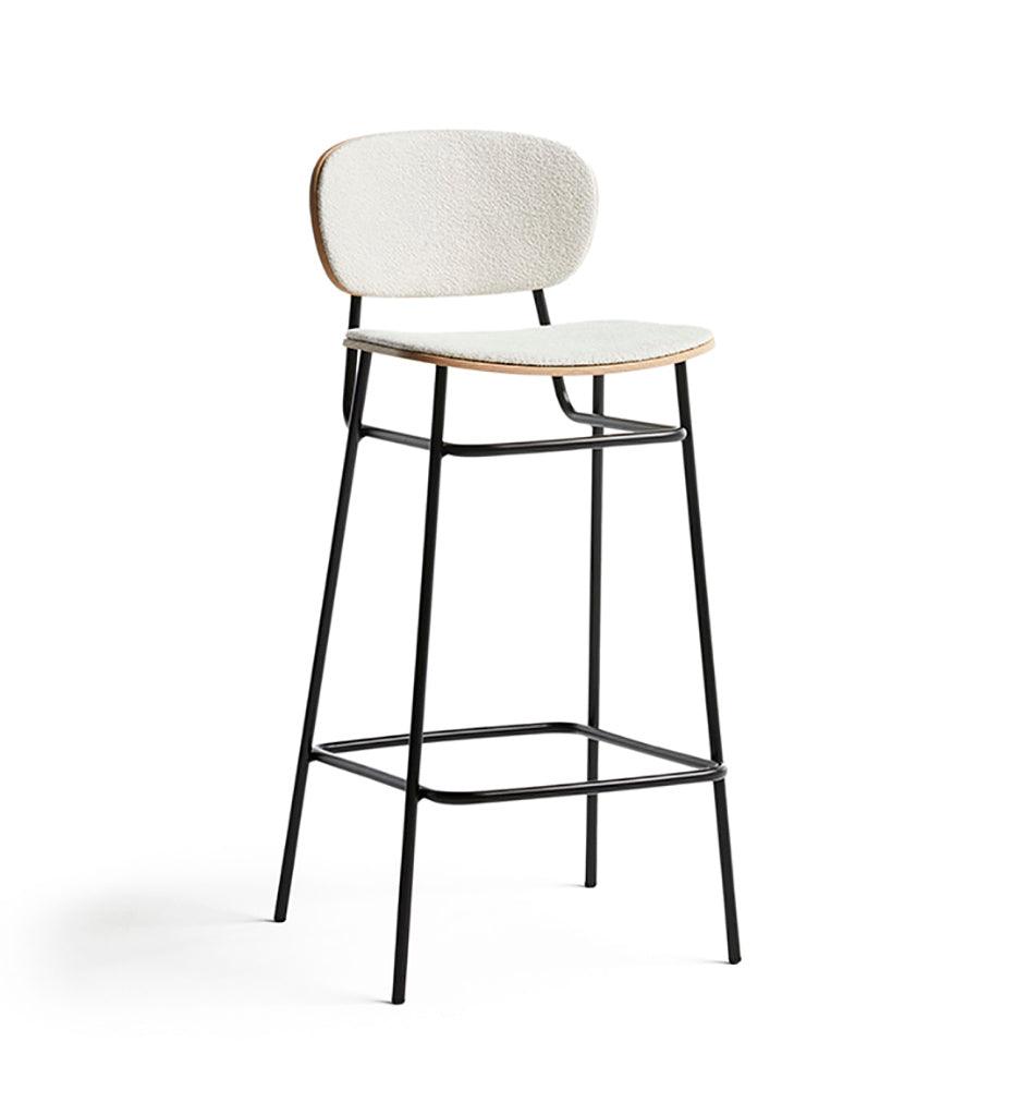 Allred Collaborative - BlascoVila - Fosca Bar Stool - Upholstered Seat & Back - Fosca Bar Stool - Upholstered Seat & Back - 200102-BLK