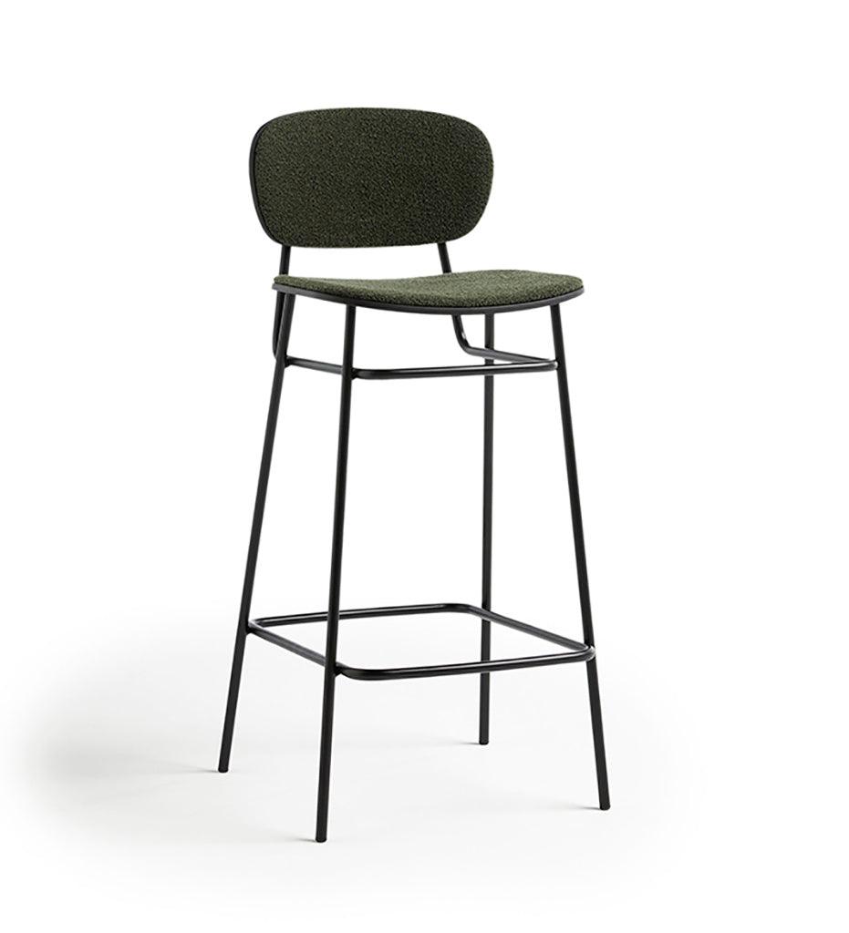 Allred Collaborative - BlascoVila - Fosca Bar Stool - Upholstered Seat & Back - Fosca Bar Stool - Upholstered Seat & Back - 200102-BLK