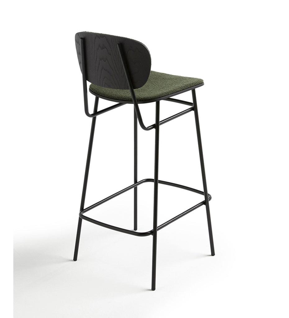 Allred Collaborative - BlascoVila - Fosca Bar Stool - Upholstered Seat & Back - Fosca Bar Stool - Upholstered Seat & Back - 200102-BLK