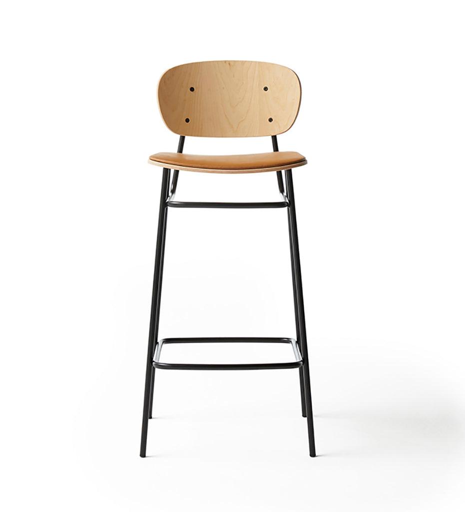 Allred Collaborative - BlascoVila - Fosca Bar Stool - Upholstered Seat - Fosca Bar Stool - Upholstered Seat - 200101-BLK