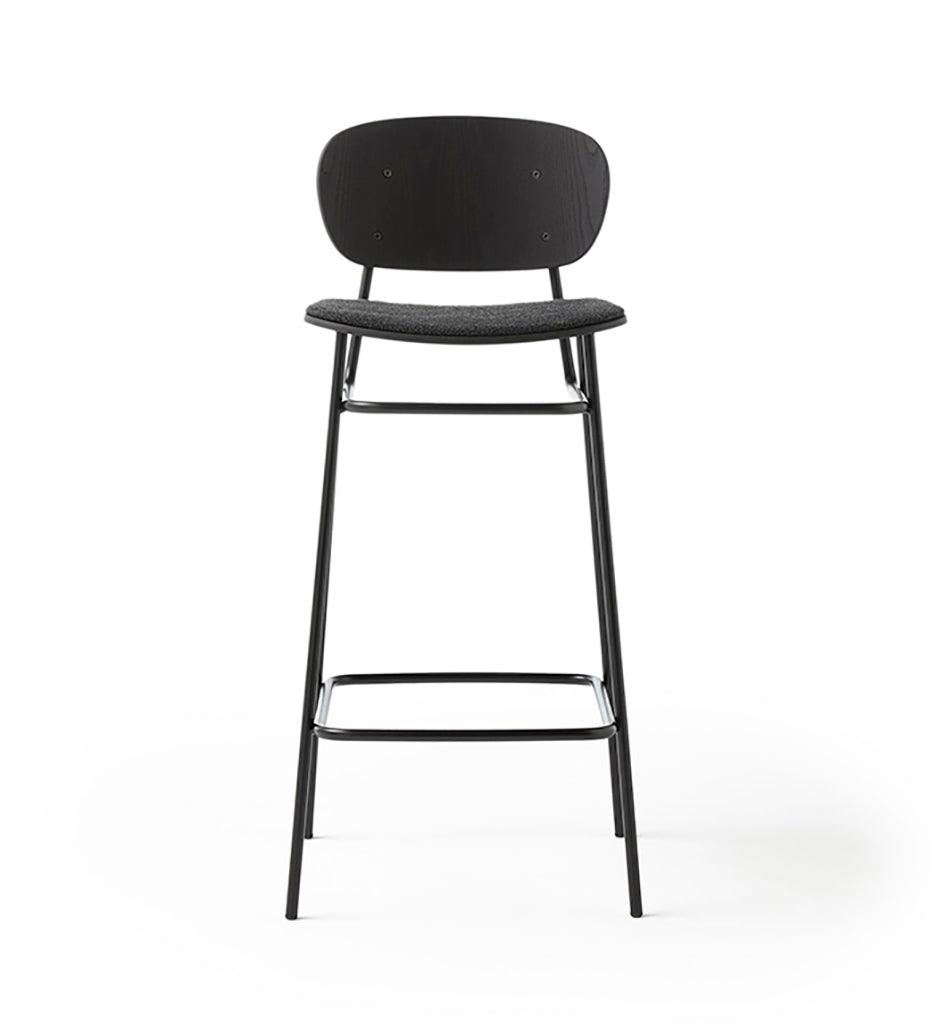 Allred Collaborative - BlascoVila - Fosca Bar Stool - Upholstered Seat - Fosca Bar Stool - Upholstered Seat - 200101-BLK