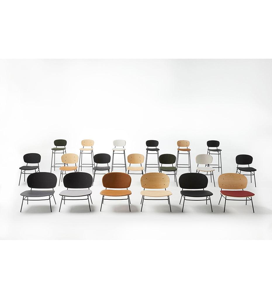 Allred Collaborative - BlascoVila - Fosca Bar Stool - Upholstered Seat - Fosca Bar Stool - Upholstered Seat - 200101-BLK