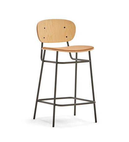 Allred Collaborative - BlascoVila - Fosca Counter Stool - Upholstered Seat - Fosca Counter Stool - Upholstered Seat - 200104-BLK