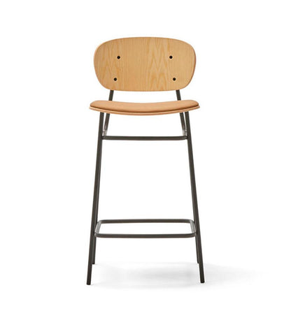 Allred Collaborative - BlascoVila - Fosca Counter Stool - Upholstered Seat - Fosca Counter Stool - Upholstered Seat - 200104-BLK