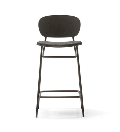 Allred Collaborative - BlascoVila - Fosca Counter Stool - Upholstered Seat - Fosca Counter Stool - Upholstered Seat - 200104-BLK