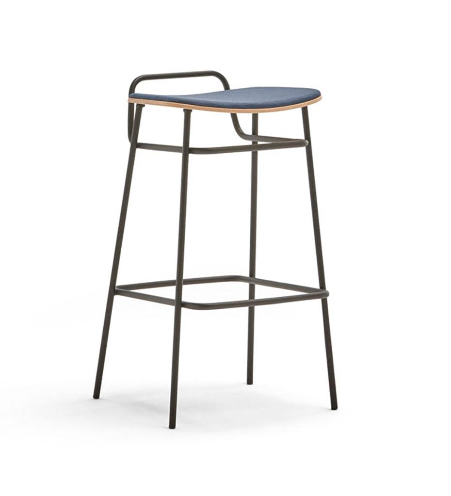 Allred Collaborative - BlascoVila - Fosca Handle Bar Stool - Upholstered - Fosca Handle Bar Stool - Upholstered - 200111-BLK