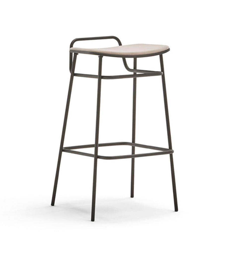 Allred Collaborative - BlascoVila - Fosca Handle Bar Stool - Upholstered - Fosca Handle Bar Stool - Upholstered - 200111-BLK