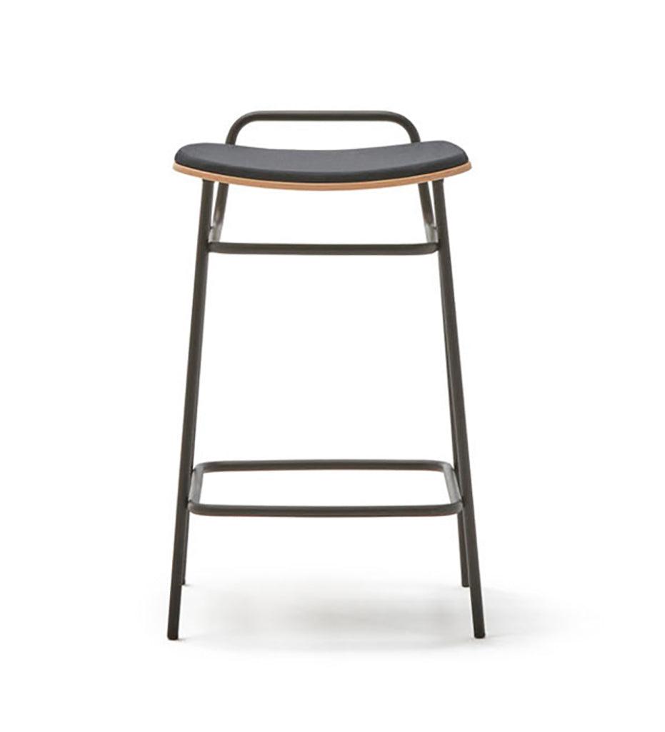 Allred Collaborative - BlascoVila - Fosca Handle Counter Stool - Upholstered - Fosca Handle Counter Stool - Upholstered - 200109-BLK