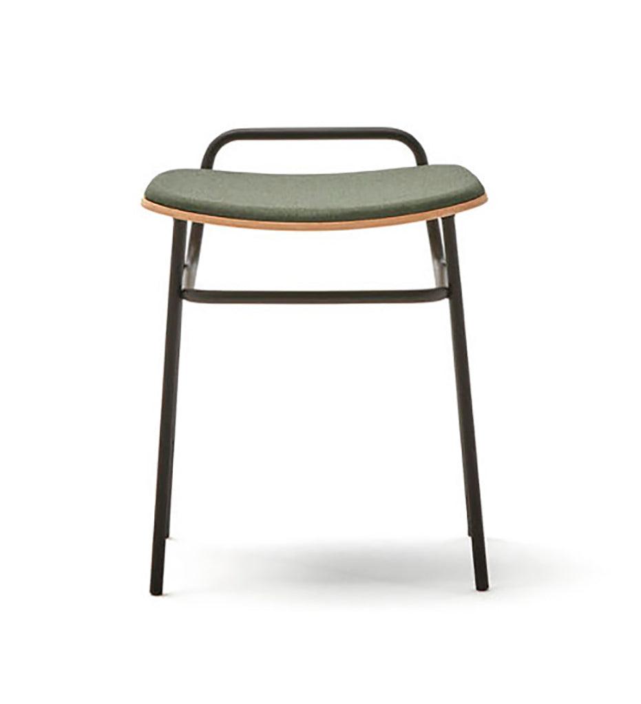 Allred Collaborative - BlascoVila - Fosca Handle Dining Stool - Upholstered - Fosca Handle Dining Stool - Upholstered - 200107-BLK