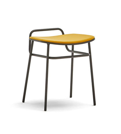 Allred Collaborative - BlascoVila - Fosca Handle Dining Stool - Upholstered - Fosca Handle Dining Stool - Upholstered - 200107-BLK