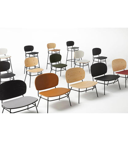 Allred Collaborative - BlascoVila - Fosca Lounge Chair - Upholstered Seat - Fosca Lounge Chair - Upholstered Seat - 200201-BLK