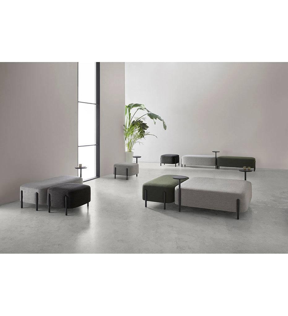 Allred Collaborative - BlascoVila - RC Wood Square Bench - Large w/ Table - RC Wood Square Bench - Large w/ Table - 930006-Black Ash-Black Ash