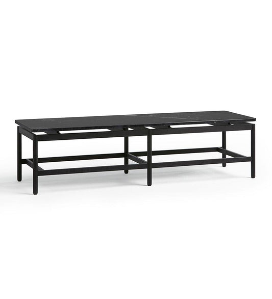 Allred Collaborative - BlascoVila - Rem Rectangular Marble Coffee Table - Large - Rem Rectangular Marble Coffee Table - Large - 302004-Black Ash-Marquina