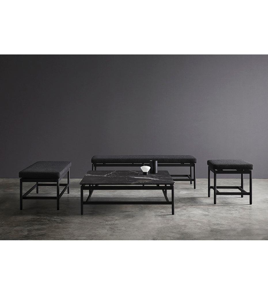 Allred Collaborative - BlascoVila - Rem Square Marble Coffee Table - Large - Rem Square Marble Coffee Table - Large - 302003-Black Ash-Black Marble