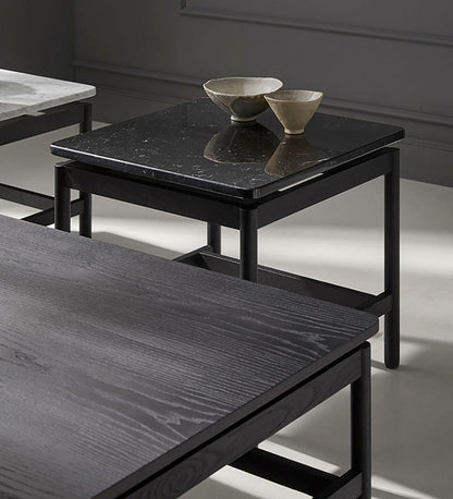 Allred Collaborative - BlascoVila - Rem Square Marble Coffee Table - Small - Rem Square Marble Coffee Table - Small - 302001-Black Ash-Marquina