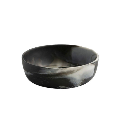 Allred Collaborative - Blue Pheasant - Hugo Black Swirled Resin Serving Bowl - Small - Hugo Black Swirled Resin Serving Bowl - Small - SERHUGO-BLK-SMB