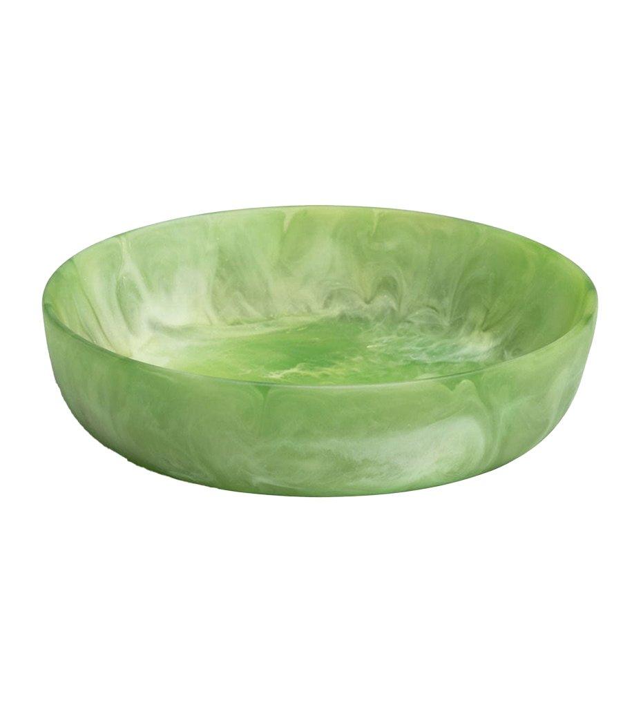 Allred Collaborative - Blue Pheasant - Hugo Green Swirled Resin Serving Bowl - Large - Hugo Green Swirled Resin Serving Bowl - Large - SERHUGO-GRN-LGB