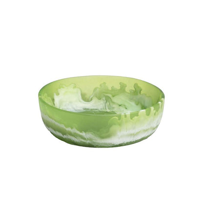 Allred Collaborative - Blue Pheasant - Hugo Green Swirled Resin Serving Bowl - Small - Hugo Green Swirled Resin Serving Bowl - Small - SERHUGO-GRN-SMB