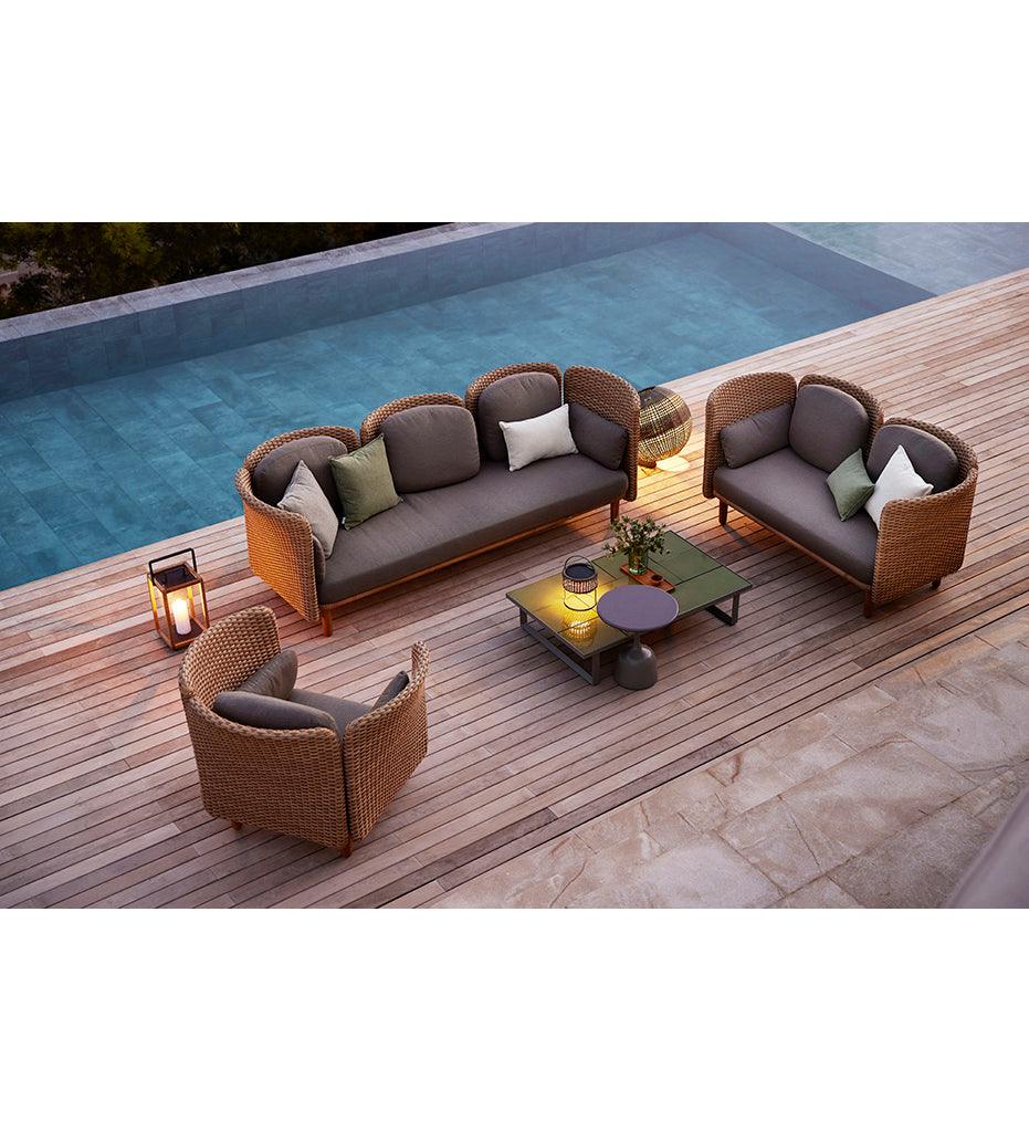 Allred Collaborative - Cane-line - Arch 3-Seater Sofa w/ Low Arm-Backrest - Arch 3-Seater Sofa w/ Low Arm-Backrest - ARCH 8