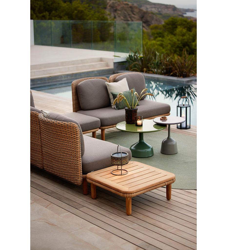 Allred Collaborative - Cane-line - Arch Coffee Table w/ Teak Top - Arch Coffee Table w/ Teak Top - 50800FUT