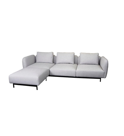 Allred Collaborative - Cane-line - Aura 3-Seater Sofa w/ High Armrest & Chaise Lounge - Left Facing - Aura 3-Seater Sofa w/ High Armrest & Chaise Lounge - Left Facing - AURA 1.2-3003