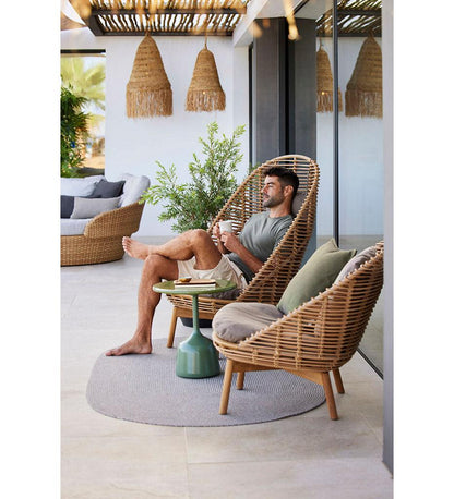 Allred Collaborative - Cane-line - Hive Lounge Chair w/ Teak Legs - Hive Lounge Chair w/ Teak Legs - 54701UT