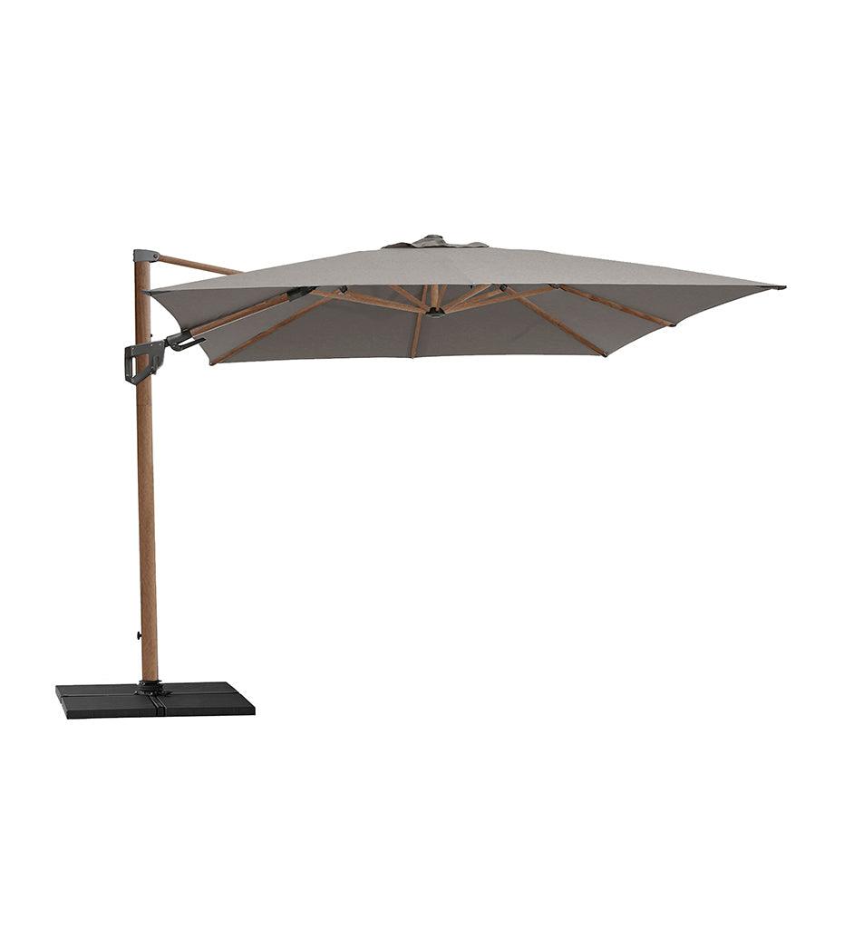 Allred Collaborative - Cane-line - Hyde Luxe Tilt Square Umbrella - Wooden Look - Hyde Luxe Tilt Square Umbrella - Wooden Look - 58WL3X3Y507