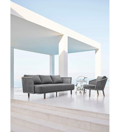 Allred Collaborative - Cane-line - Moments 3-Seater Sofa - Outdoor - Moments 3-Seater Sofa - Outdoor - 7543ROGAITG