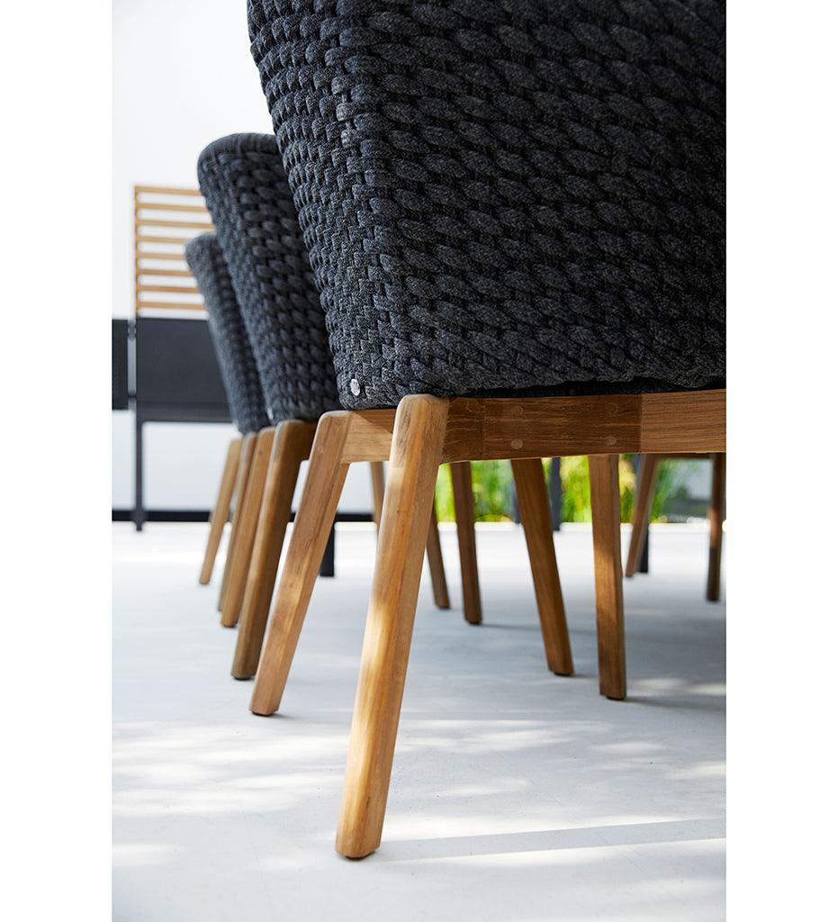 Allred Collaborative - Cane-line - Peacock Arm Chair - Teak Legs - Outdoor - Peacock Arm Chair - Teak Legs - Outdoor - 5454RODGRT (x2)