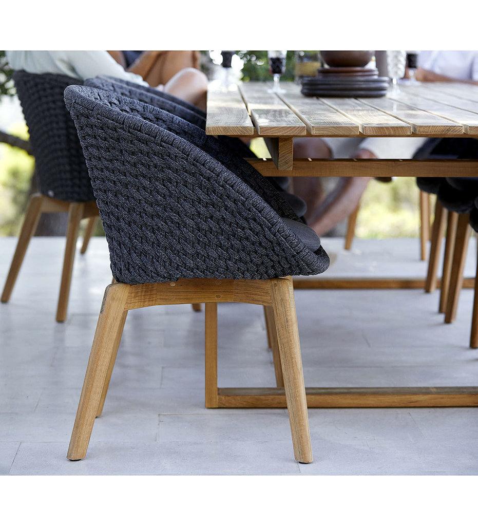 Allred Collaborative - Cane-line - Peacock Arm Chair - Teak Legs - Outdoor - Peacock Arm Chair - Teak Legs - Outdoor - 5454RODGRT (x2)