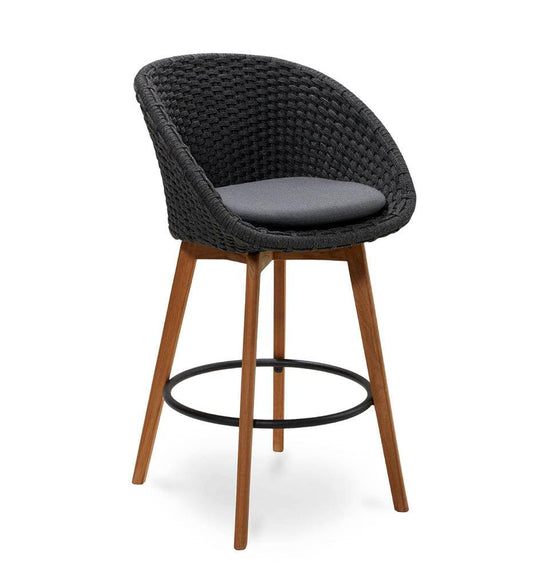 Allred Collaborative - Cane-line - Peacock Bar Chair - Teak Legs - Peacock Bar Chair - Teak Legs - 5455RODGT