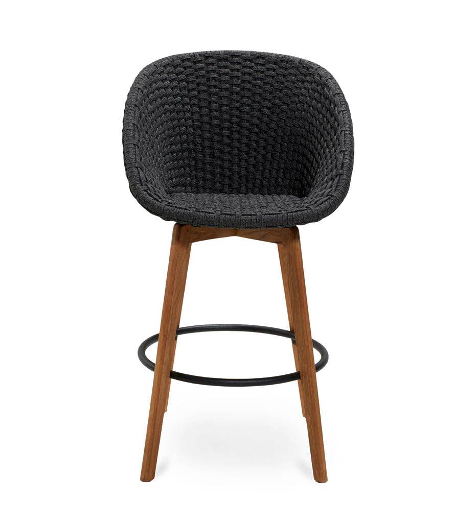 Allred Collaborative - Cane-line - Peacock Bar Chair - Teak Legs - Peacock Bar Chair - Teak Legs - 5455RODGT