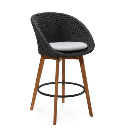 Allred Collaborative - Cane-line - Peacock Bar Chair - Teak Legs - Peacock Bar Chair - Teak Legs - 5455RODGT