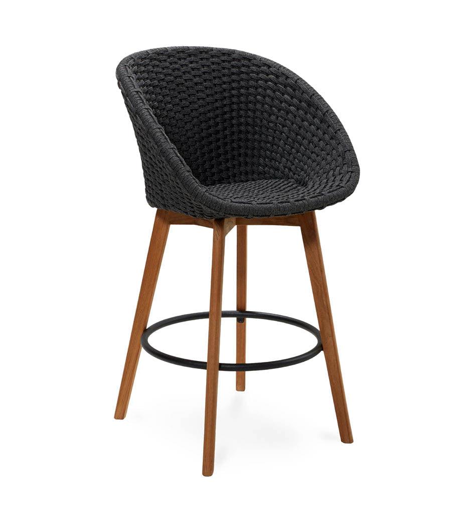 Allred Collaborative - Cane-line - Peacock Bar Chair - Teak Legs - Peacock Bar Chair - Teak Legs - 5455RODGT