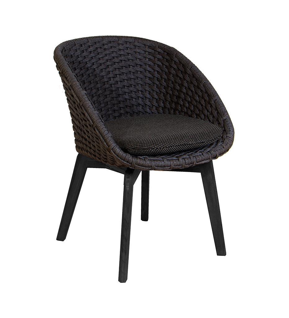 Allred Collaborative - Cane-line - Peacock Chair w/ Black Aluminum Legs - Peacock Chair w/ Black Aluminum Legs - 5454RODGAL