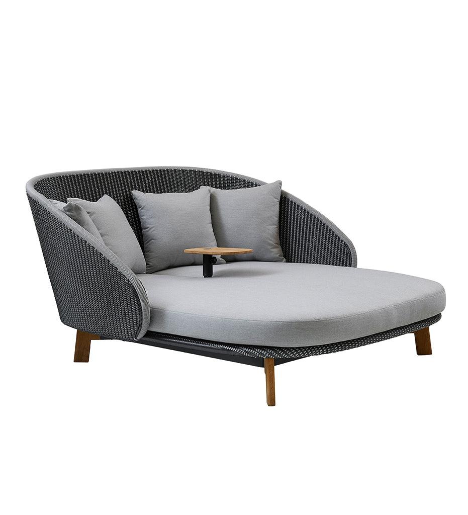 Allred Collaborative - Cane-line - Peacock Daybed with Table - Peacock Daybed with Table - 5561GIT