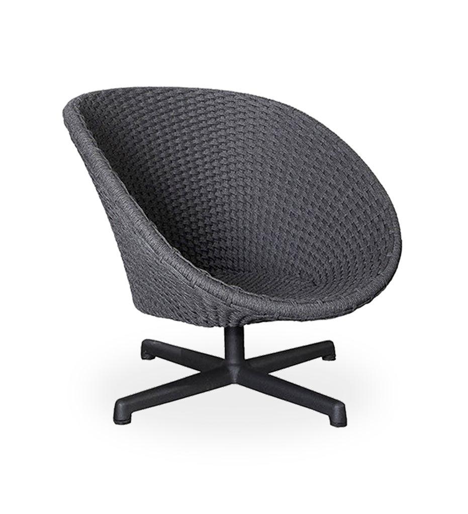 Allred Collaborative - Cane-line - Peacock Lounge Chair with Swivel Legs - Peacock Lounge Chair with Swivel Legs - 5458RODGSWB