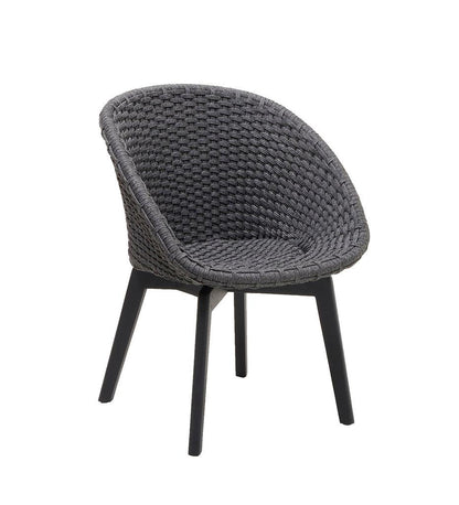 Allred Collaborative - Cane-line - Peacock Rope Dining Chair w/ Black Teak Legs - Indoors - Peacock Rope Dining Chair w/ Black Teak Legs - Indoors - 7454RODGST