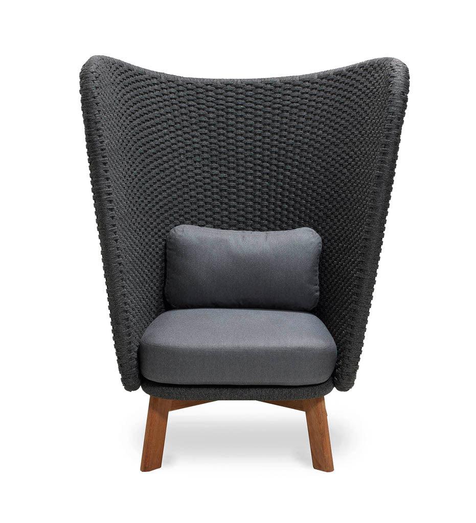 Allred Collaborative - Cane-line - Peacock Wing Highback Chair - Peacock Wing Highback Chair - 5460RODGT