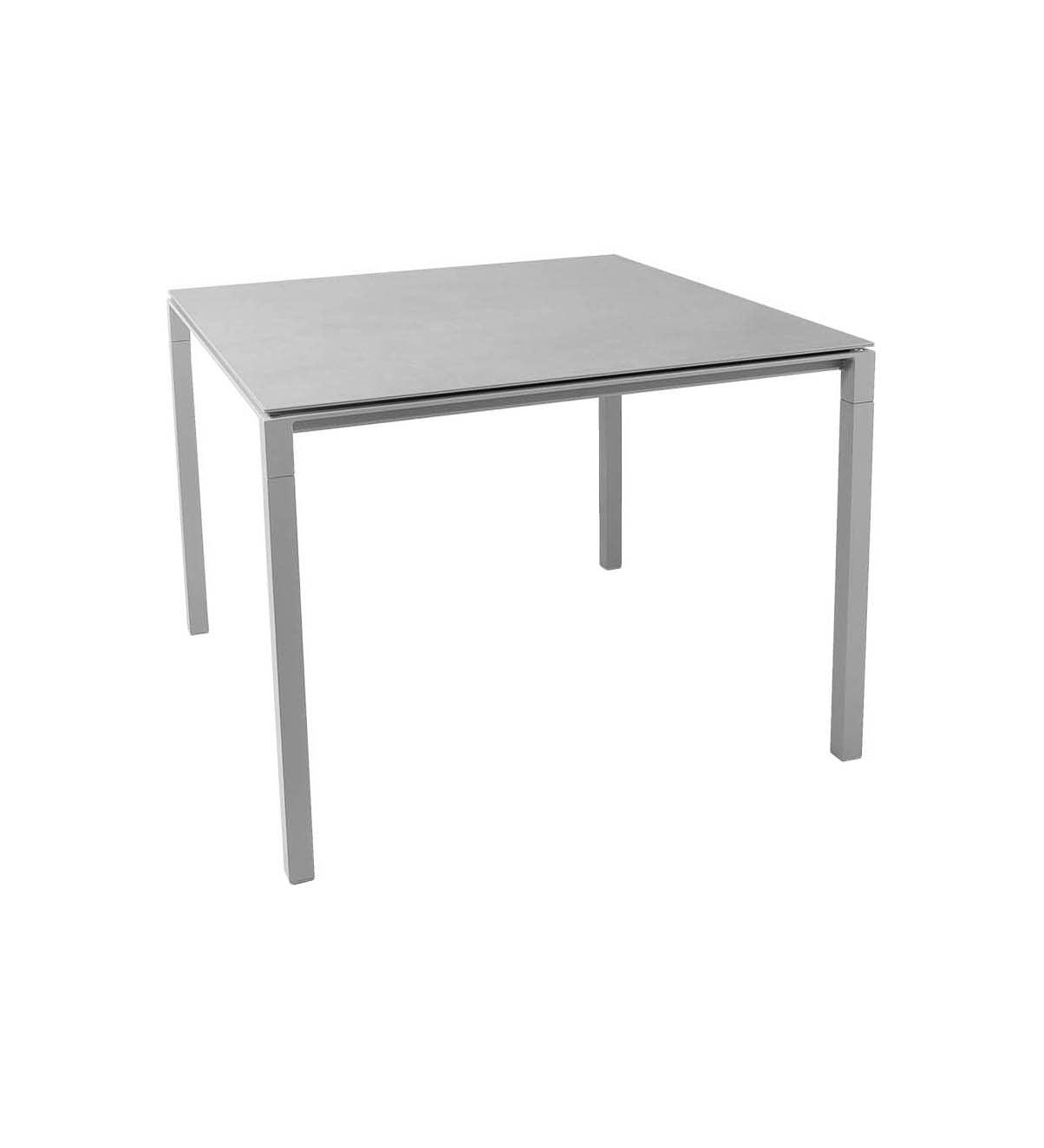 Allred Collaborative - Cane-line - Pure Aluminum Dining Table - Square - Pure Aluminum Dining Table - Square - 5088AI