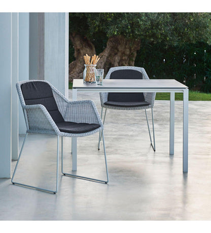 Allred Collaborative - Cane-line - Pure Aluminum Dining Table - Square - Pure Aluminum Dining Table - Square - 5088AI