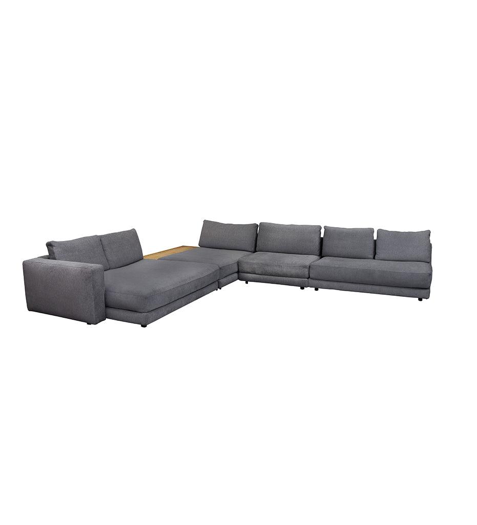 Allred Collaborative - Cane-line - Scale Corner Sofa w/ Table & Armrest - Scale Corner Sofa w/ Table & Armrest - SCALE 8.3003