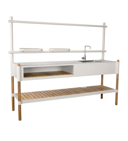 Allred Collaborative - Cane-line - Sticks Kitchen Module with Teak Shelf - Sticks Kitchen Module with Teak Shelf - 3512ASA