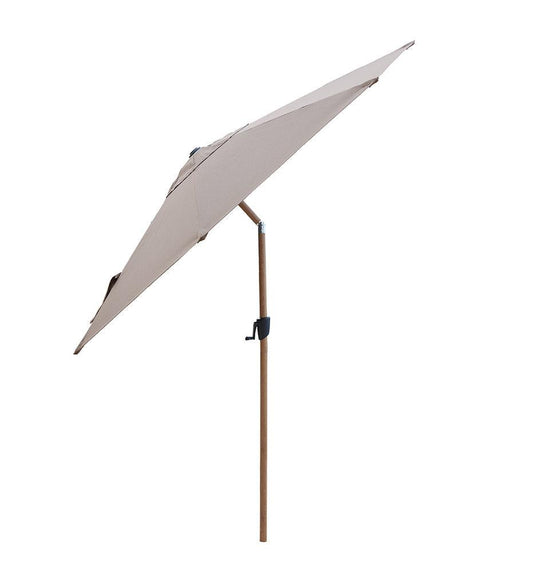 Allred Collaborative - Cane-line - Sunshade Round Umbrella w/ Tilt - Wooden Look - Sunshade Round Umbrella w/ Tilt - Wooden Look - 58WLTILT300Y507