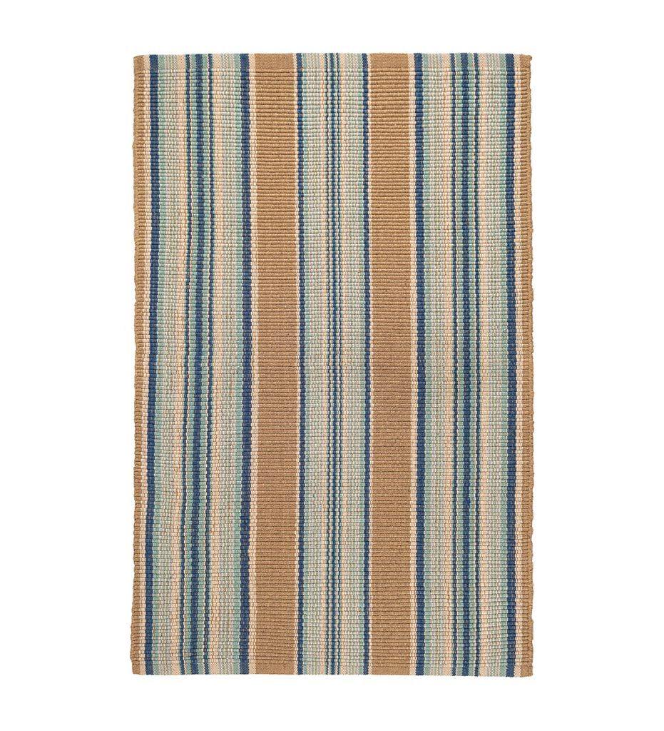 Allred Collaborative - Dash and Albert - Blue Heron Stripe Indoor/Outdoor Rug - Blue Heron Stripe Indoor/Outdoor Rug - DA142-23