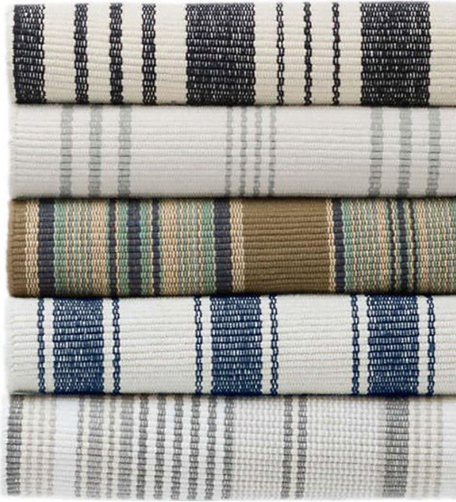 Allred Collaborative - Dash and Albert - Blue Heron Stripe Indoor/Outdoor Rug - Blue Heron Stripe Indoor/Outdoor Rug - DA142-23