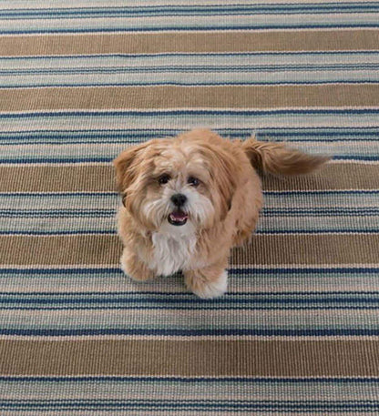 Allred Collaborative - Dash and Albert - Blue Heron Stripe Indoor/Outdoor Rug - Blue Heron Stripe Indoor/Outdoor Rug - DA142-23