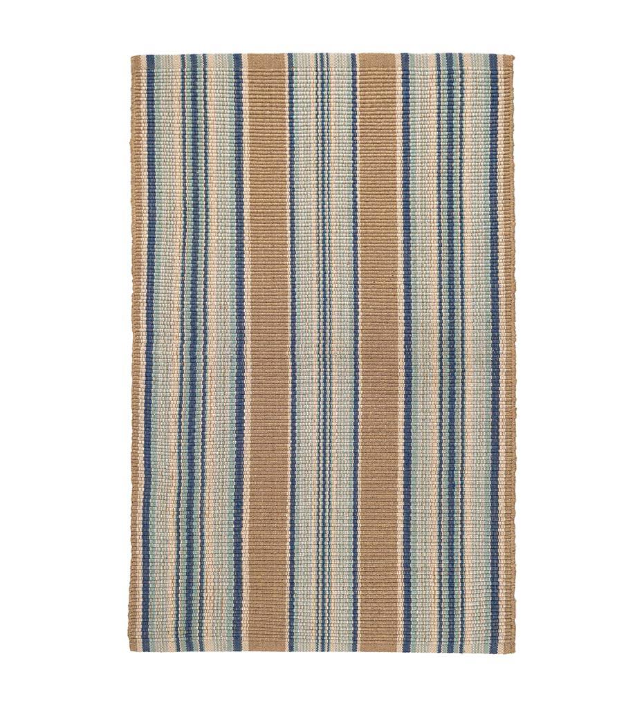 Allred Collaborative - Dash and Albert - Blue Heron Stripe Woven Cotton Rug - Blue Heron Stripe Woven Cotton Rug - RP41-23