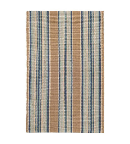 Allred Collaborative - Dash and Albert - Blue Heron Stripe Woven Cotton Rug - Blue Heron Stripe Woven Cotton Rug - RP41-23